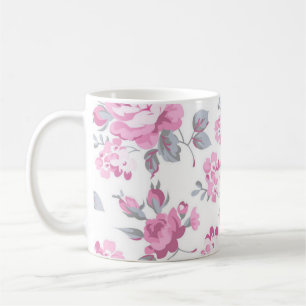 Flower pattern coffee mug
