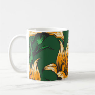 Flower pattern coffee mug