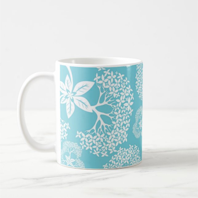 Flower pattern coffee mug (Left)