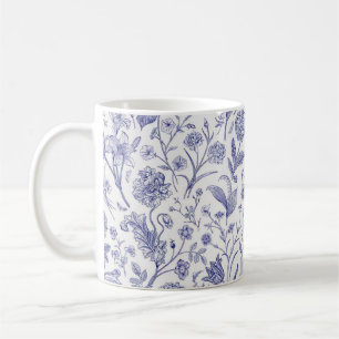 Flower pattern coffee mug