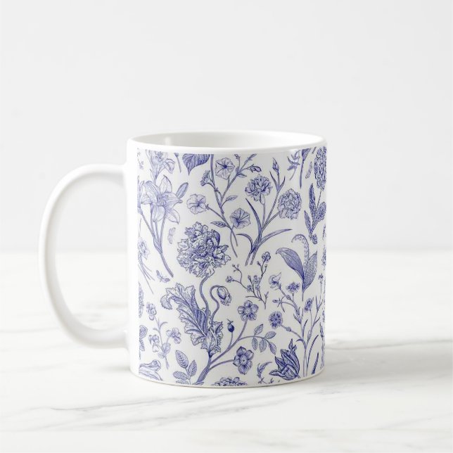 Flower pattern coffee mug (Left)