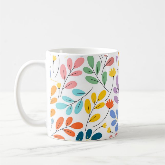 Flower pattern coffee mug (Left)