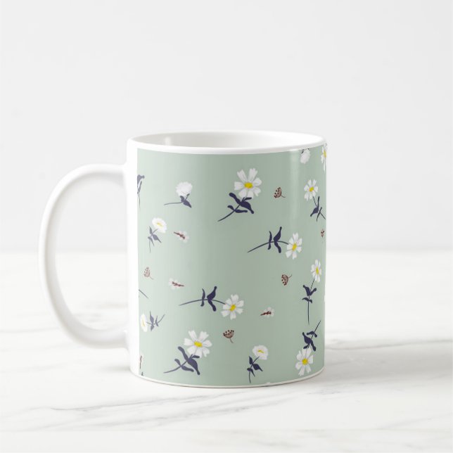 Flower pattern coffee mug (Left)