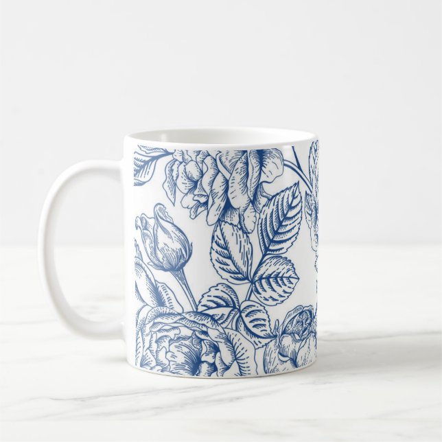 Flower pattern coffee mug (Left)