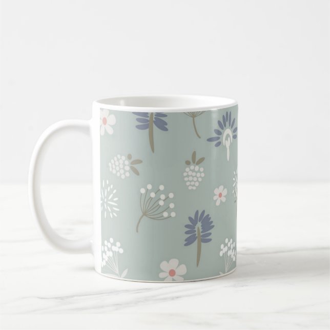 Flower pattern coffee mug (Left)
