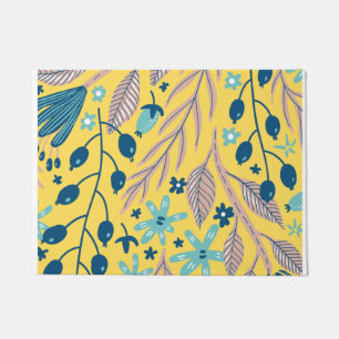 Flower pattern colourful shining beauty doormat