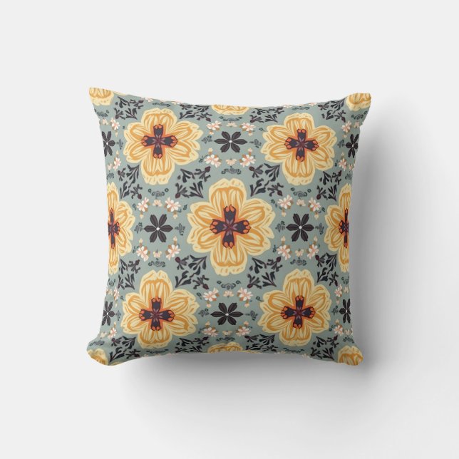 Flower pattern cushion (Front)