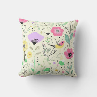 flower pattern cushion