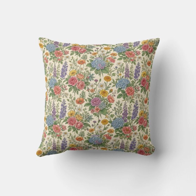 Flower Pattern Cushion (Back)