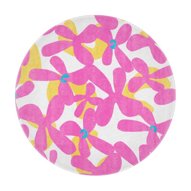 Flower pattern cutting board (Front)