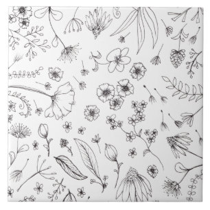 Flower Pattern Design Ceramic Tile
