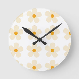 flower pattern design  round clock