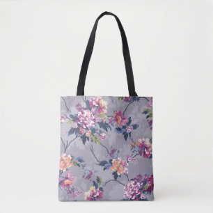 flower pattern design textile illustrationart, bac tote bag