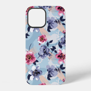 flower pattern design textile illustrationart,back iPhone 12 case