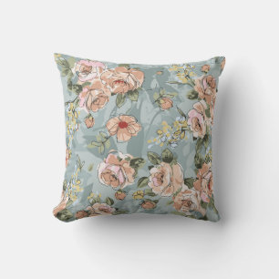 flower pattern design textile illustrationart, flo cushion