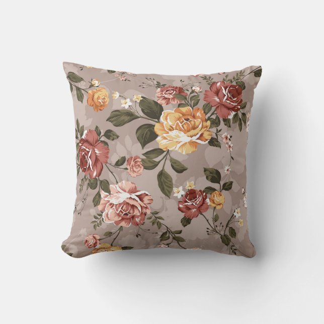 flower pattern design textile illustrationflower,a cushion (Front)