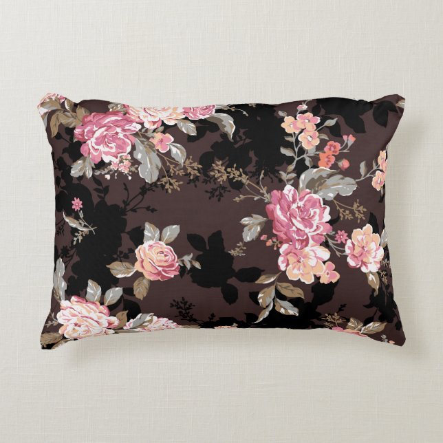 flower pattern design textile illustrationpattern, decorative cushion (Front)