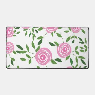 Flower pattern desk mat