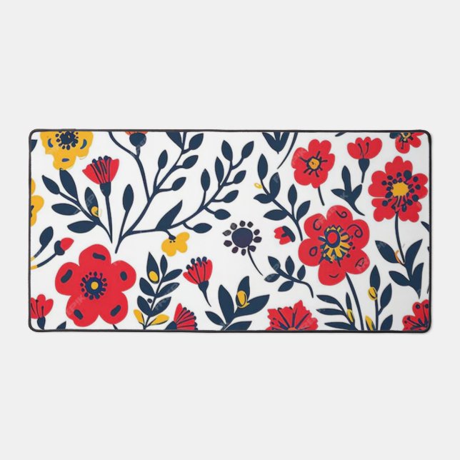 Flower pattern desk mat (Front)