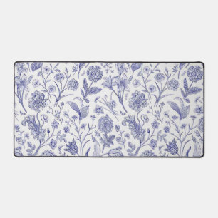 Flower pattern desk mat