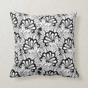 Flower Pattern Doodle Cushion