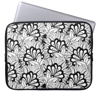 Flower Pattern Doodle Laptop Sleeve