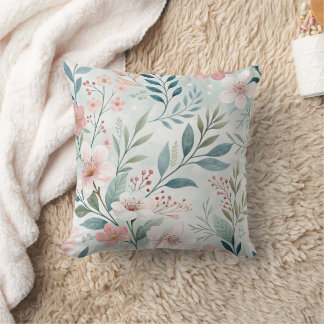 Flower Pattern Drawing Cushion
