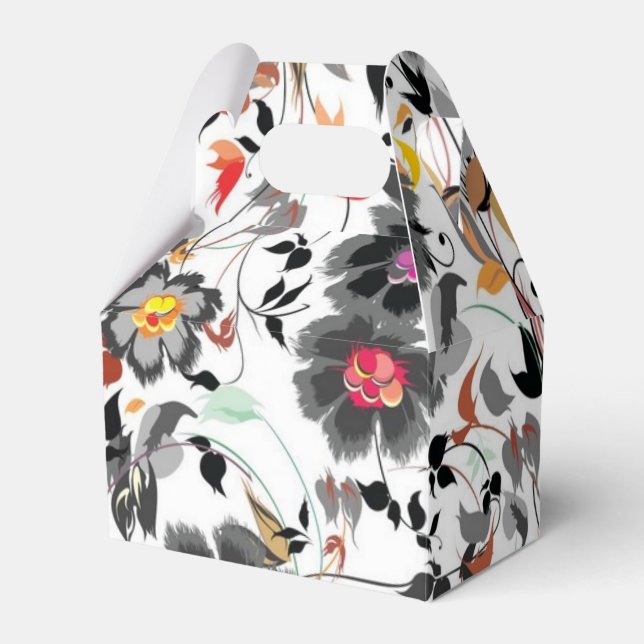 Flower pattern favour box (Front Side)