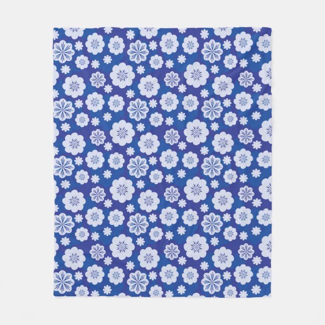 flower pattern fleece blanket (Front)