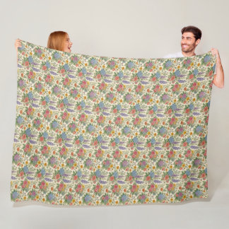 Flower Pattern Fleece Blanket