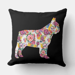 Flower Pattern Frenchie French Bulldogs Lover Gift Cushion