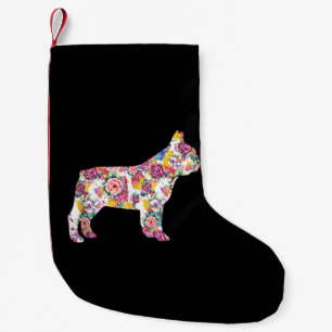 Flower Pattern Frenchie French Bulldogs Lover Gift Small Christmas Stocking