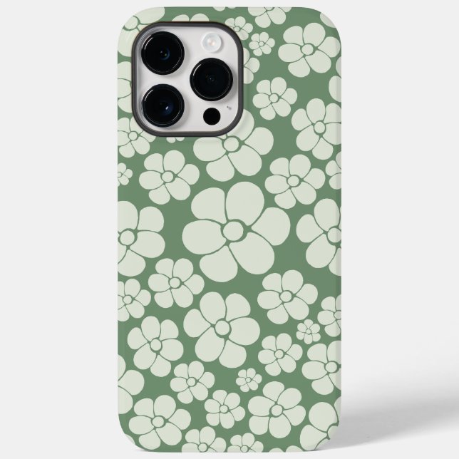 Flower Pattern - Green Case-Mate iPhone Case (Back)