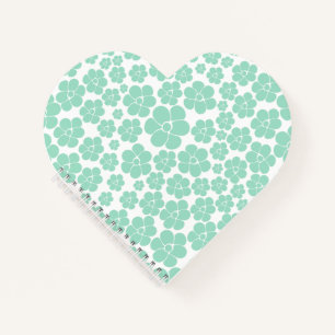 Flower Pattern - Green (Mint) Notebook