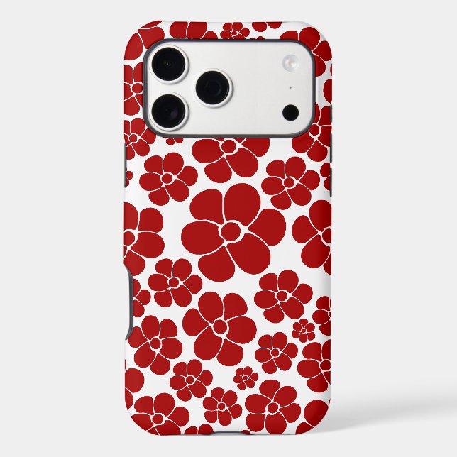 Flower Pattern in Red and White (Back)