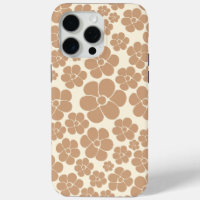 Flower Pattern in Tan and Cream