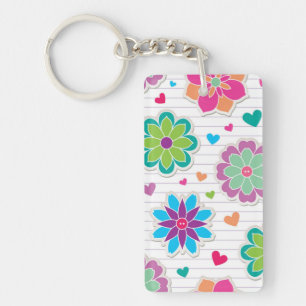 Flower pattern key ring