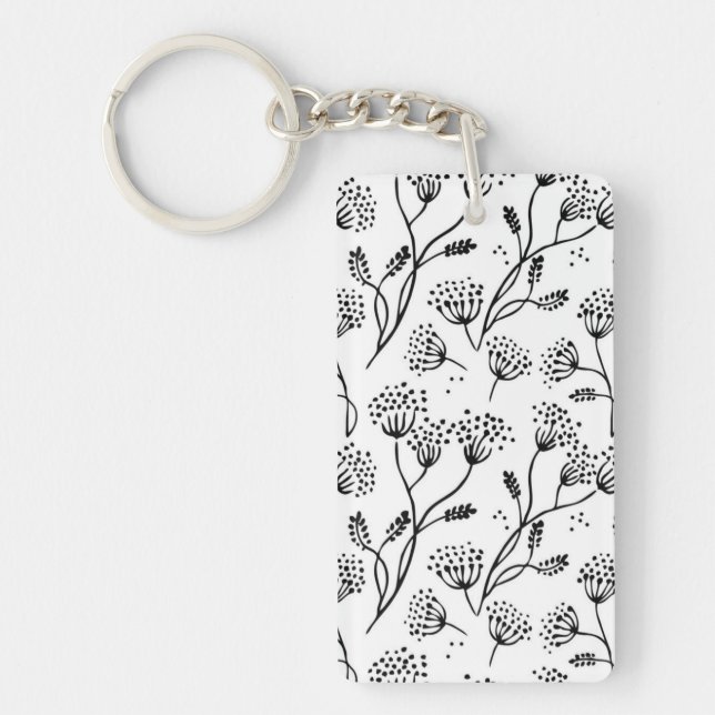 Flower pattern key ring (Front)