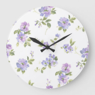 Flower pattern large clock