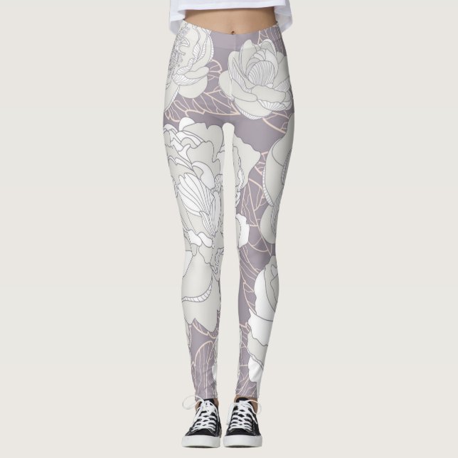 Flower pattern leggings (Front)