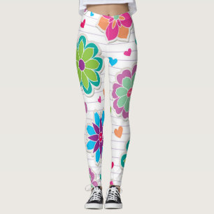 Flower pattern leggings