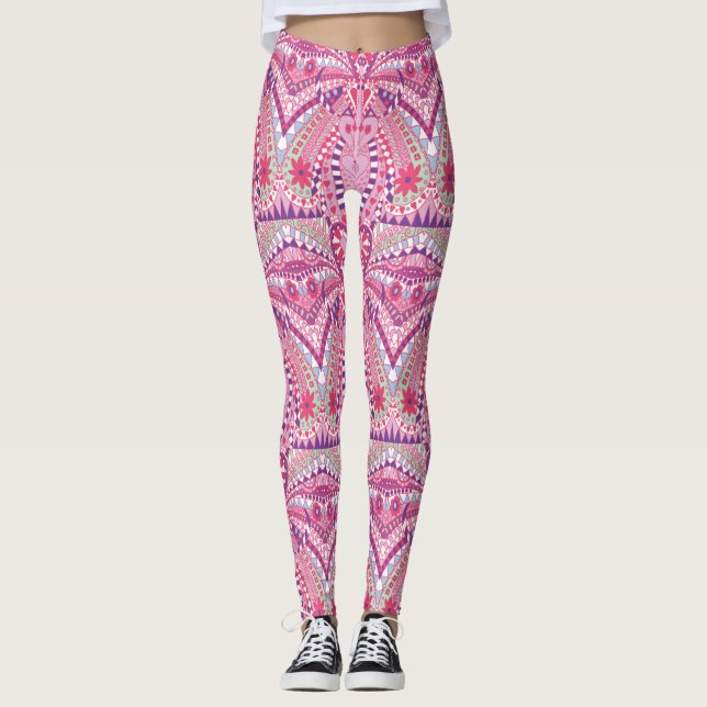 Flower Pattern Leggings (Front)