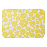 Flower Pattern - Lemon Yellow and White