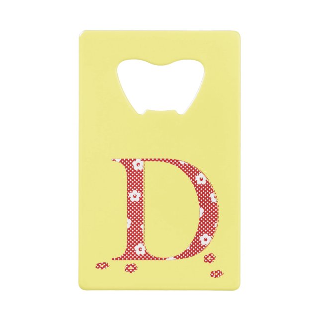 Flower Pattern Letter D(red) (Front)