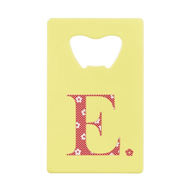 Flower Pattern Letter E(red) (Front)