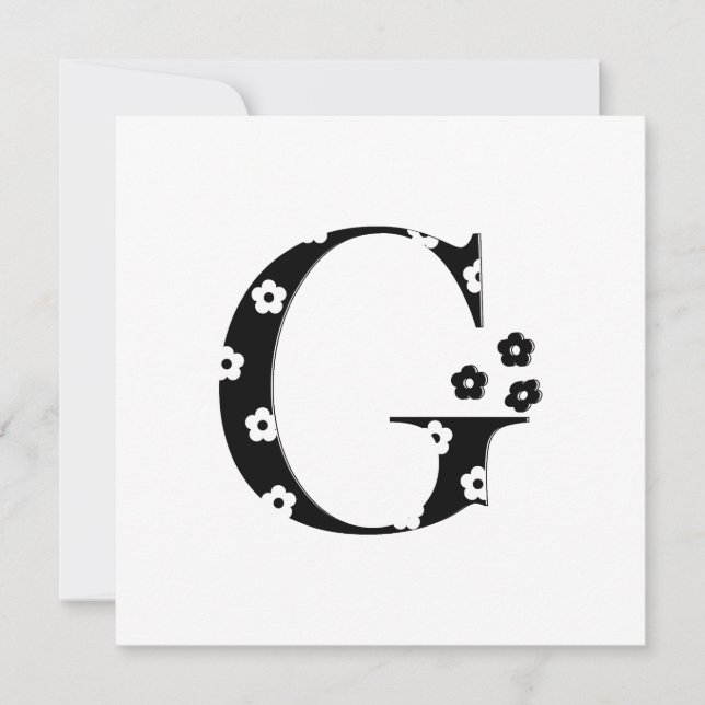 Flower Pattern Letter G (Front)