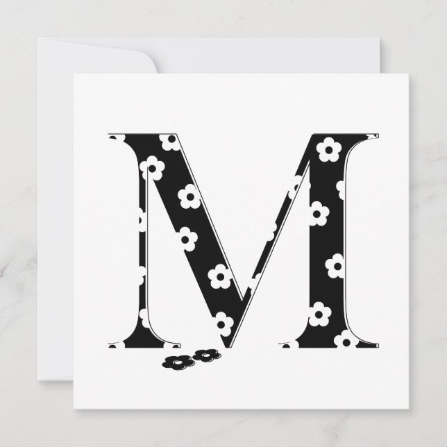 Flower Pattern Letter M (Front)