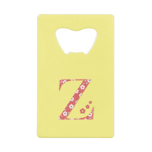Flower Pattern Letter Z (red)