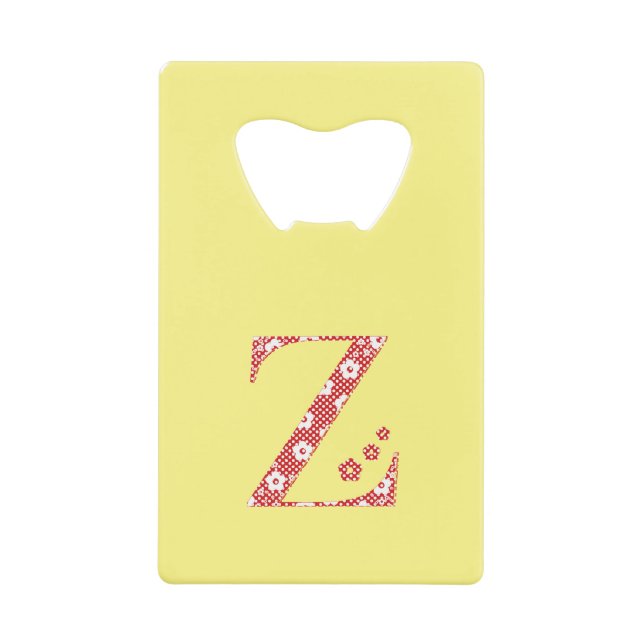 Flower Pattern Letter Z (red) (Front)