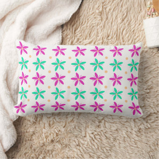 Flower pattern lumbar cushion